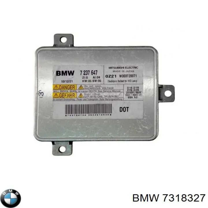 7318327 BMW bobina de reactancia, lámpara de descarga de gas