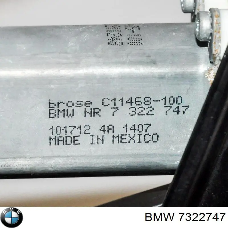 7322747 BMW motor eléctrico, elevalunas, puerta delantera izquierda