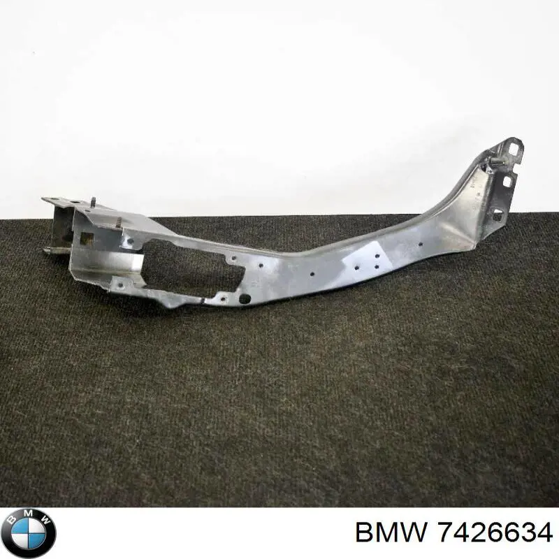 Soporte de fijación del faro delantero derecho 7426634 BMW