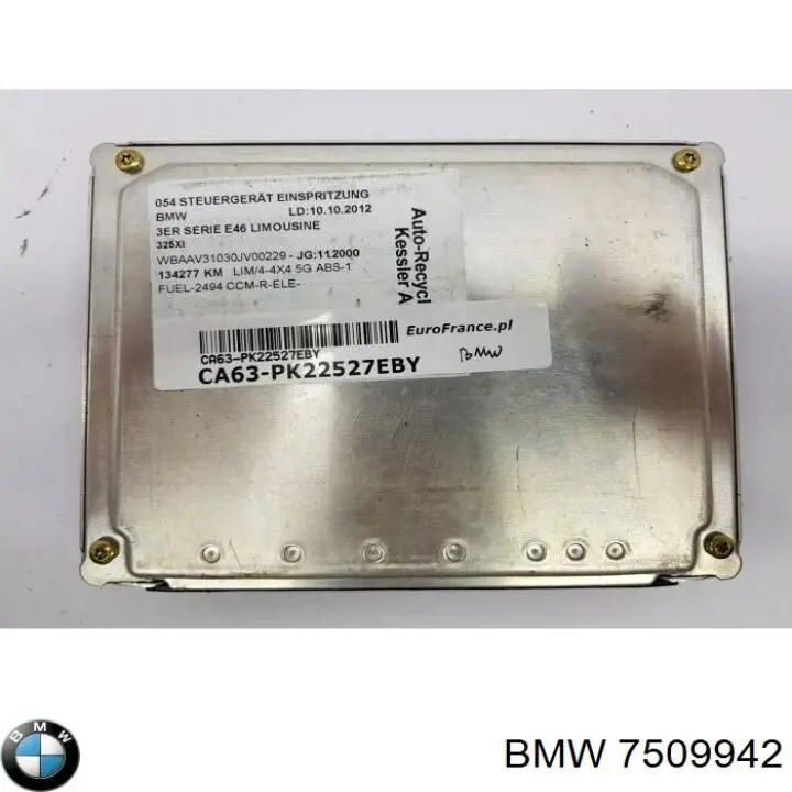 7509942 BMW módulo de control del motor (ecu)