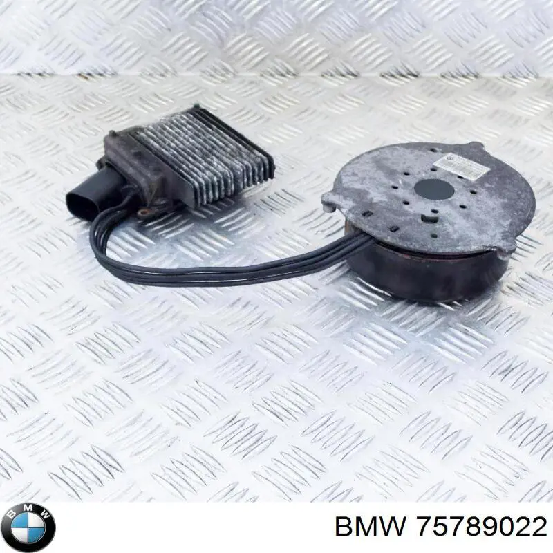 75789022 BMW difusor de radiador, ventilador de refrigeración, condensador del aire acondicionado, completo con motor y rodete