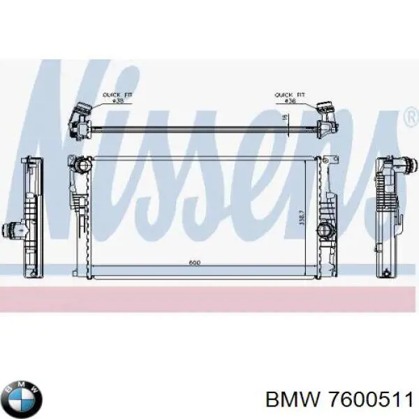 7600511 BMW radiador