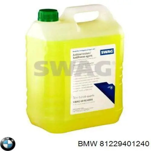 Líquido anticongelante BMW Korrosions-Frostschutzmittel 1L Verde (81229401240)