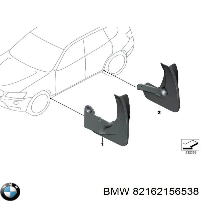 Juego de faldillas guardabarro delanteros para BMW X3 (F25)