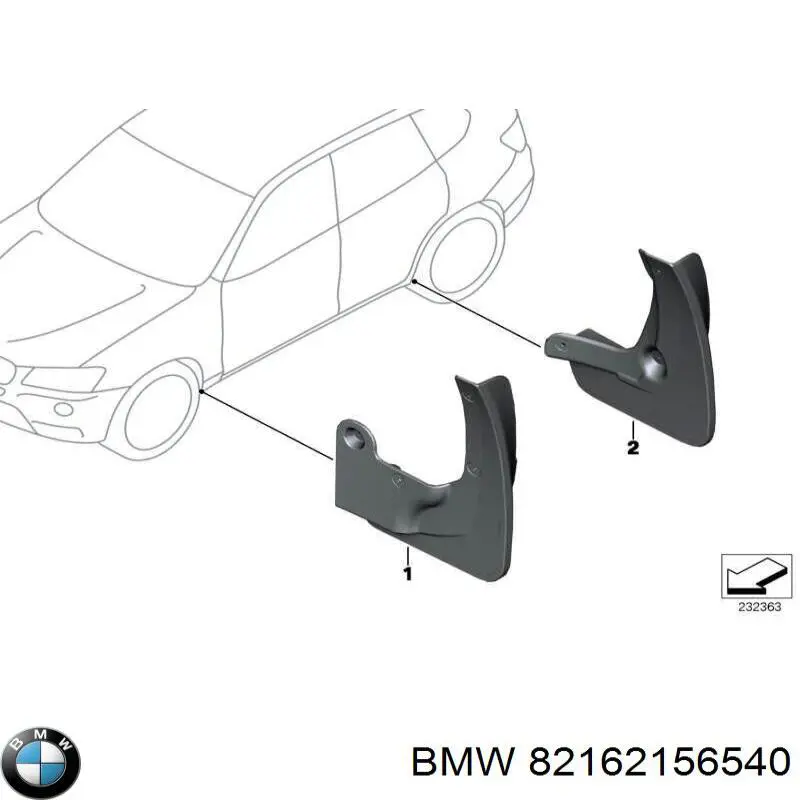 Juego de faldillas guardabarro traseros para BMW X3  F25