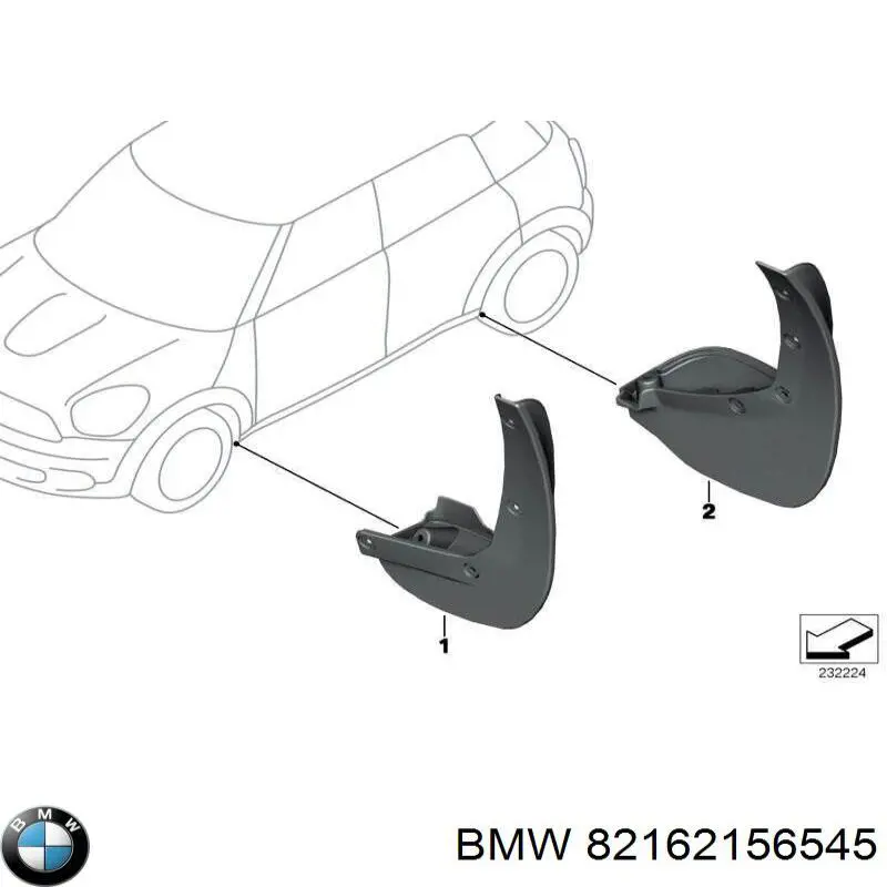 Juego de faldillas guardabarro traseros para MINI COUNTRYMAN (R60)