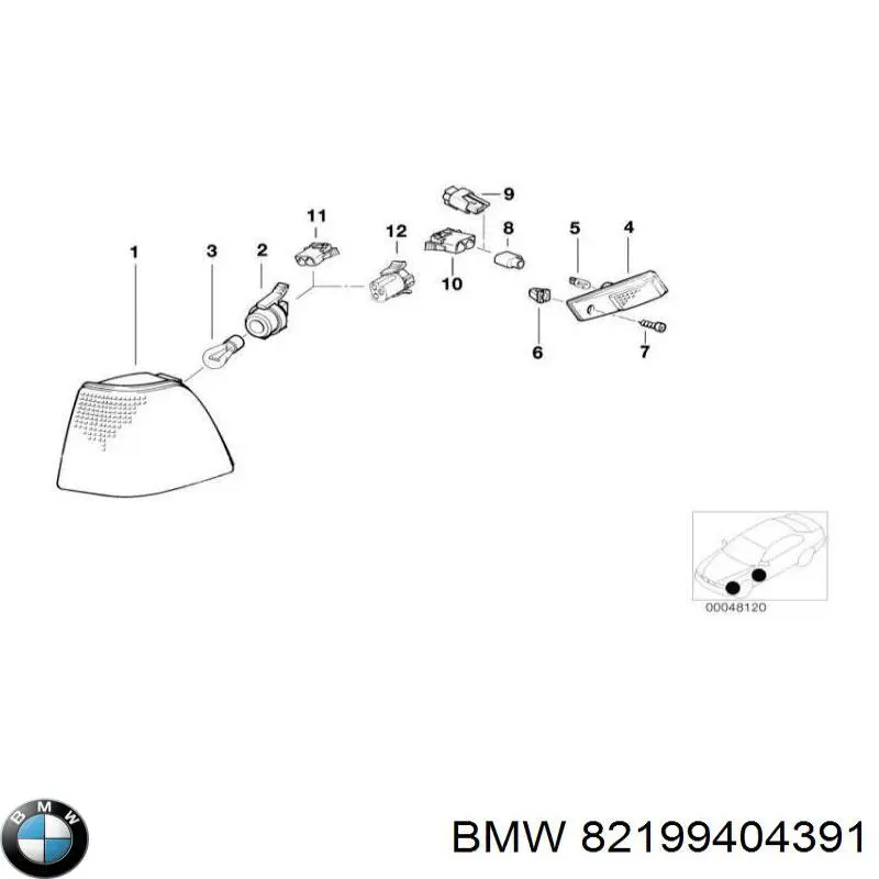82199404391 BMW luz intermitente guardabarros derecho