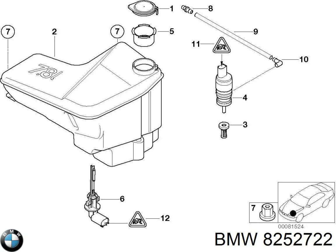 Deposito del lavaparabrisas BMW X5 SUV (E53) (2000 - 2006) precio, desde 55,18 EUR