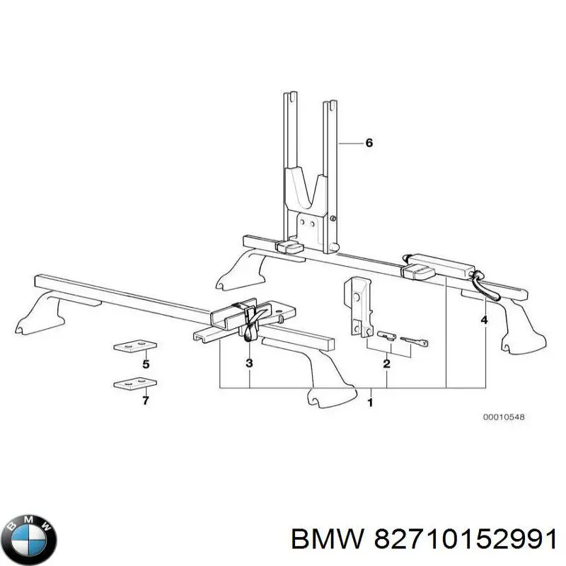 Comprar 82710152991 BMW Juego de barras transversales de techo