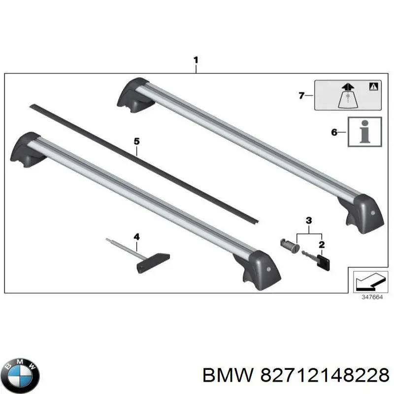 Juego de barras transversales de techo BMW 82712148228 precio, desde 350,20 EUR