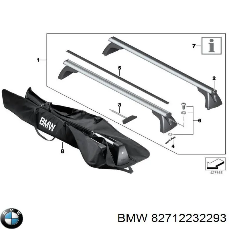 Juego de barras transversales de techo BMW 82712232293 precio, desde 350,20 EUR
