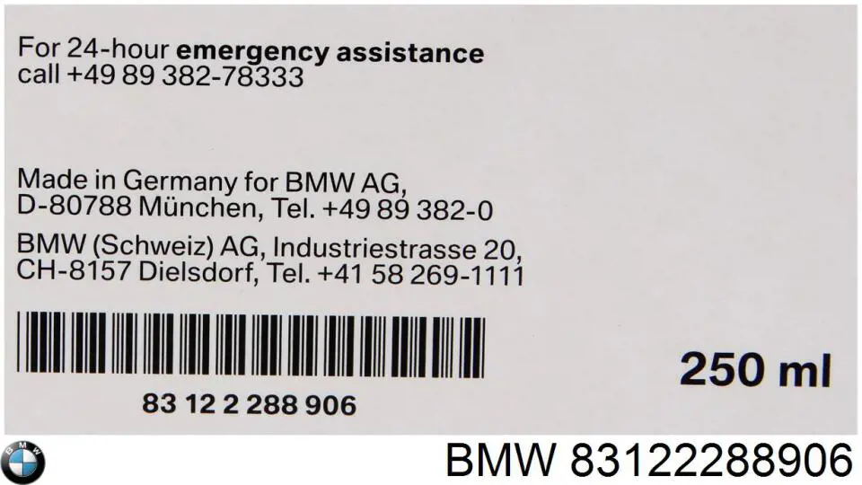 Limpiador de tapicería de cuero 83122288906 BMW