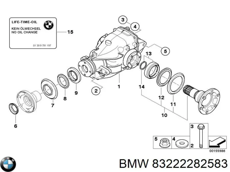 BMW Aceite transmisión (83222282583)