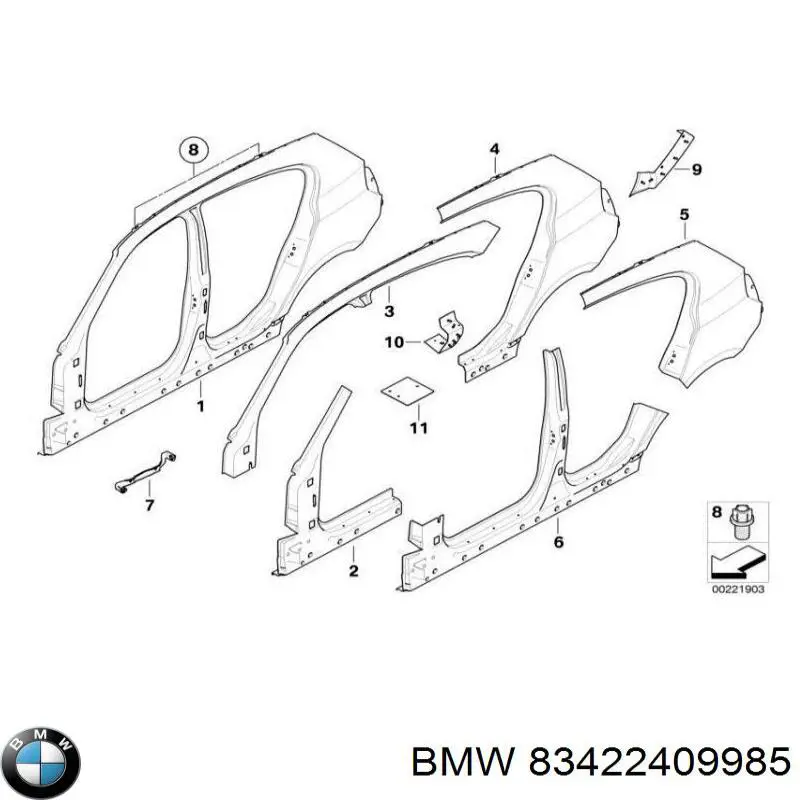 Sellador de silicona 83422409985 BMW