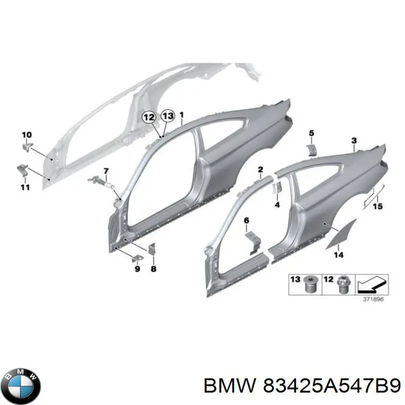 Sellador de silicona 83425A547B9 BMW