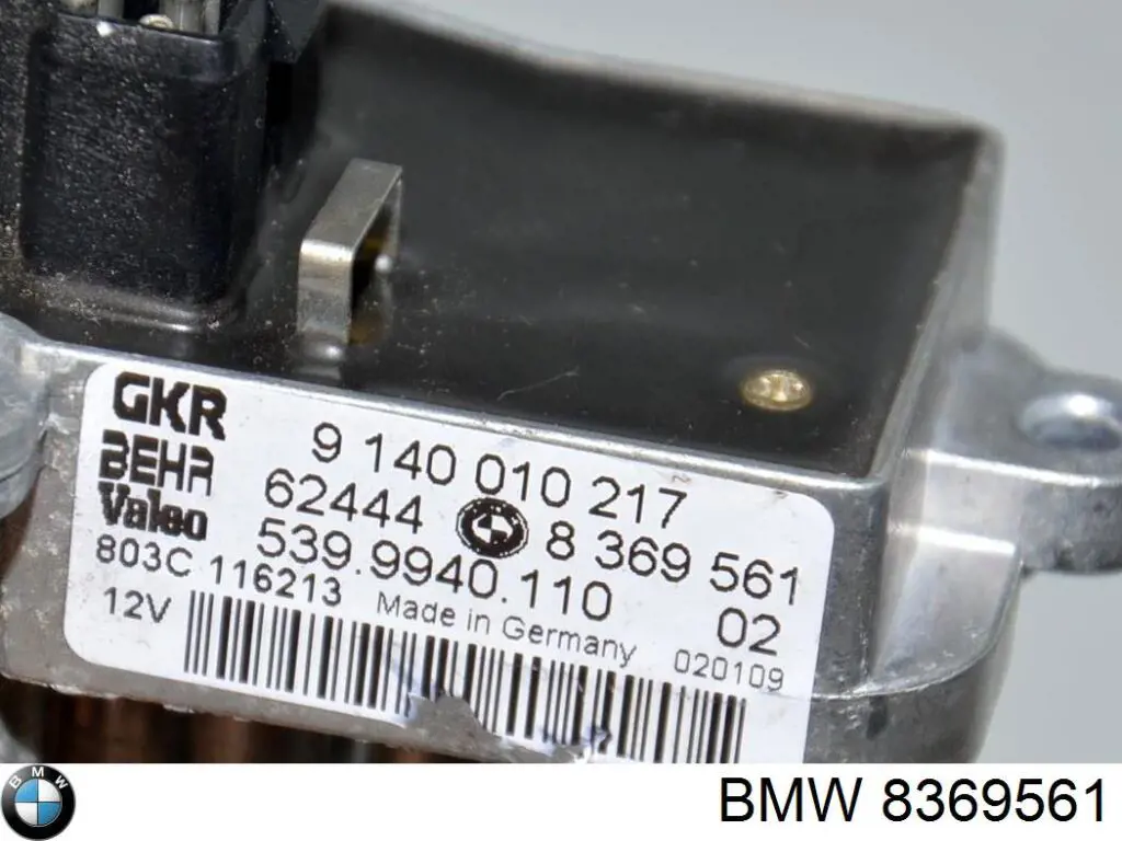 8369561 BMW Resistencia del ventilador del habitáculo trasera