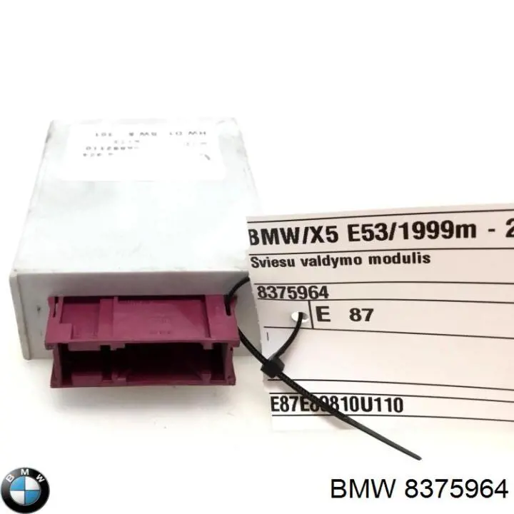 8375964 BMW Módulo de control de iluminación adaptativa del faro derecho