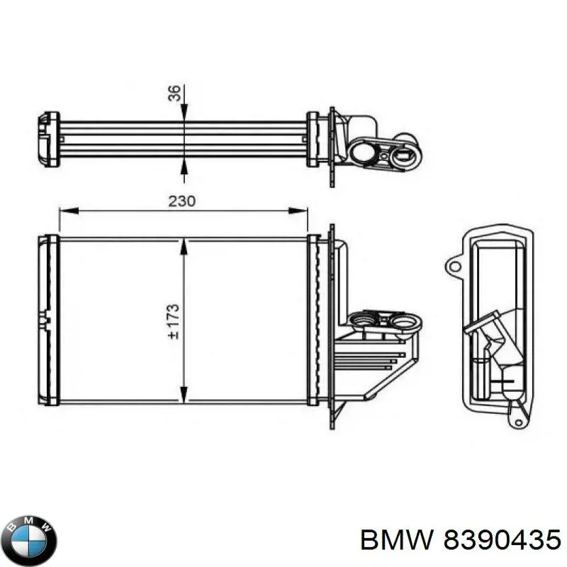 8390435 BMW radiador calefacción