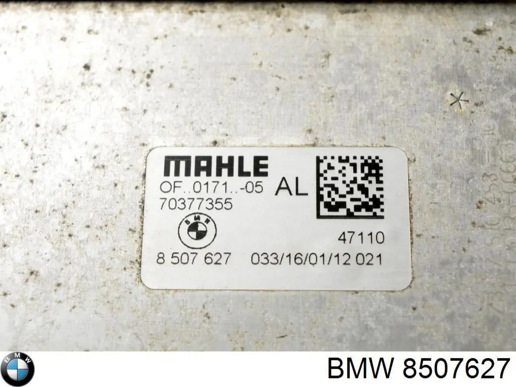 38937 Metalcaucho Radiador de aceite debajo del filtro