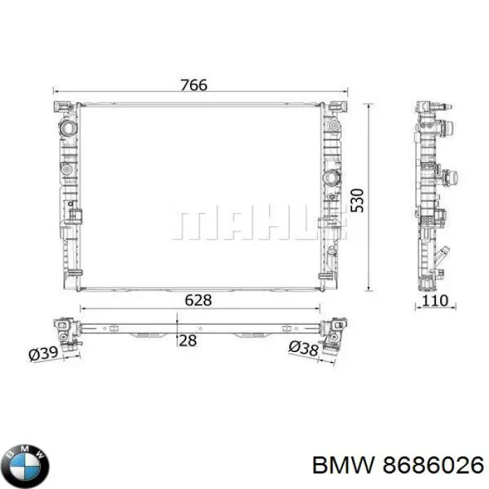 8686026 BMW Refrigeración del motor