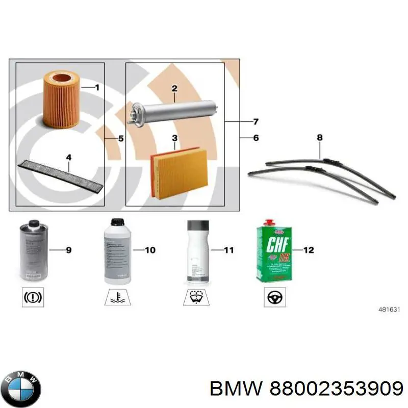 Filtro de aceite BMW 88002353909 precio, desde 87,55 EUR