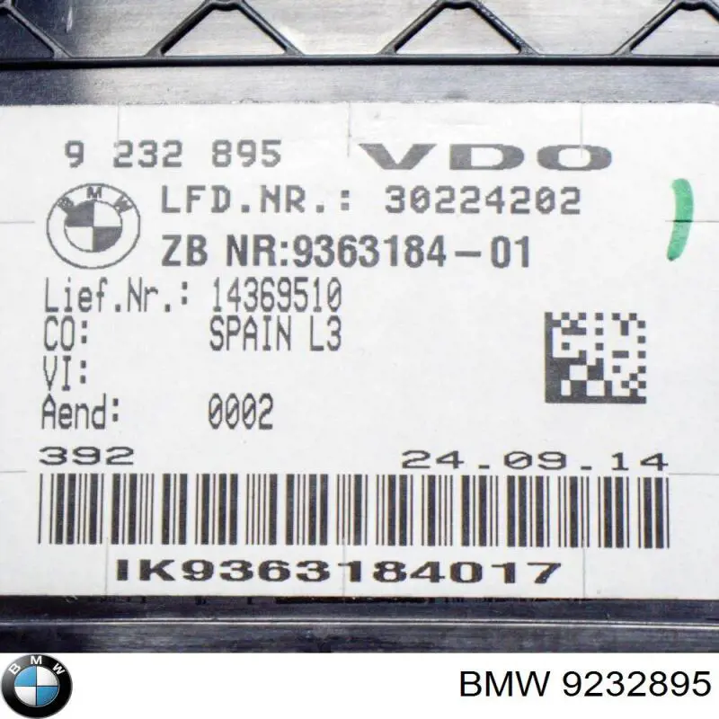 Tablero De Instrumentos (Panel De Instrumentos) BMW 9232895