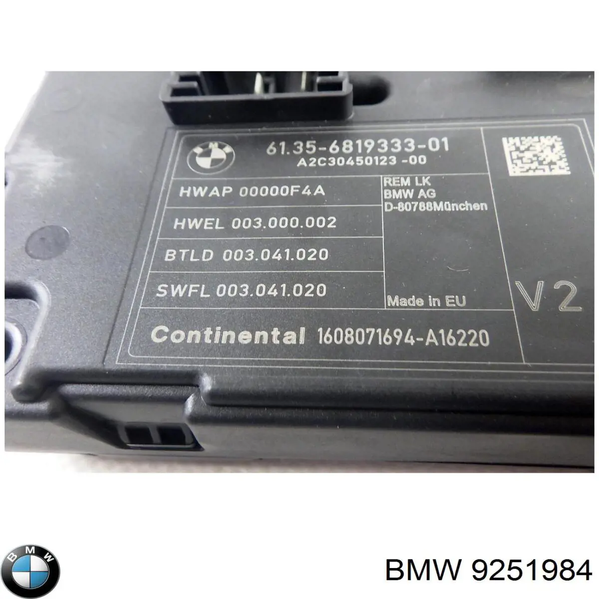 9251984 BMW Módulo de encendido, transformador de tensión