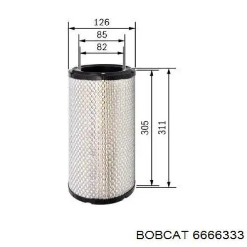 6666333 Bobcat filtro de aire