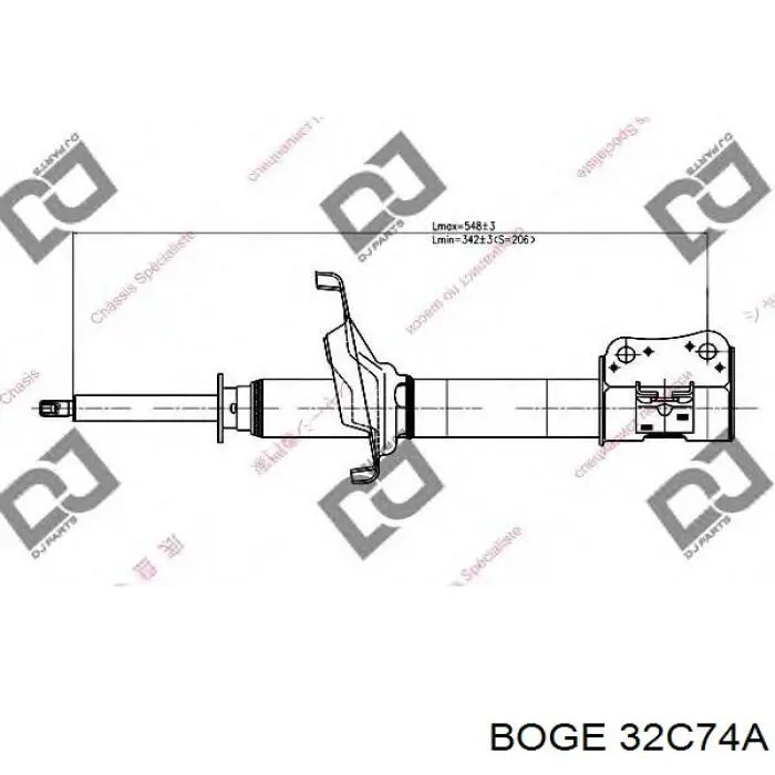 Amortiguador trasero derecho Suzuki 4180263G60 precio, desde 60,24 EUR