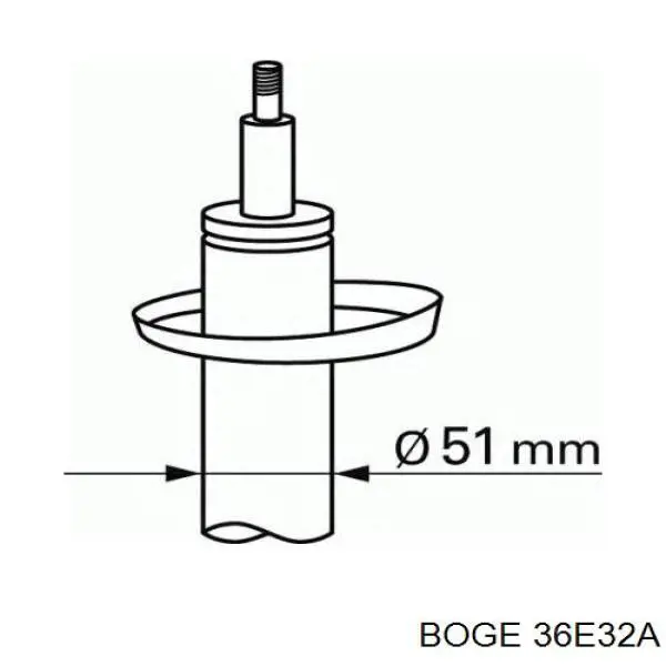 Amortiguador delantero Boge 36E32A