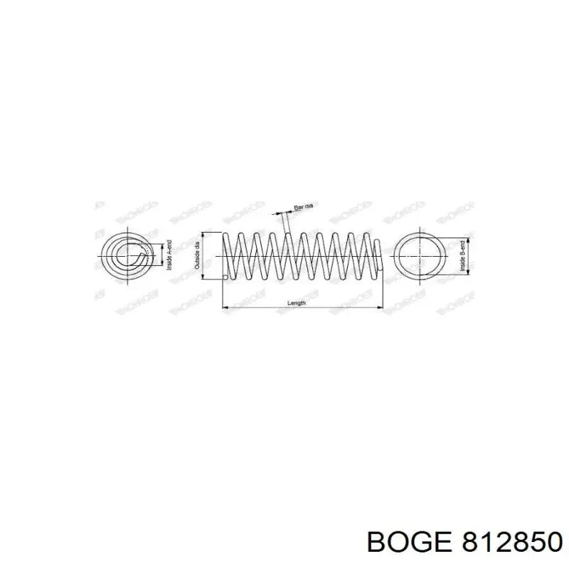 812850 Boge muelle de suspensión eje delantero