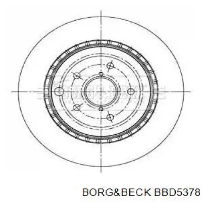 BBD5378 Borg&beck disco de freno trasero