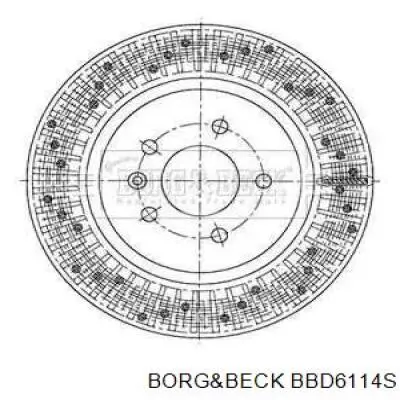 BBD6114S Borg&beck disco de freno trasero