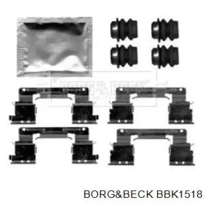 BBK1518 Borg&beck conjunto de muelles almohadilla discos delanteros