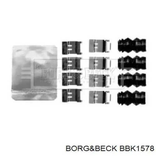 BBK1578 Borg&beck juego de reparación, pastillas de frenos
