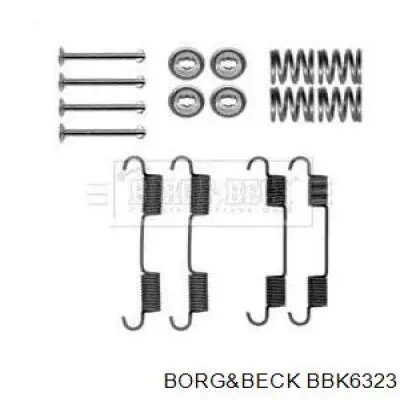BBK6323 Borg&beck kit de montaje, zapatas de freno traseras