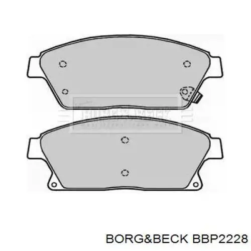 BBP2228 Borg&beck pastillas de freno delanteras