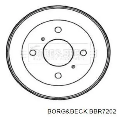 BBR7202 Borg&beck freno de tambor trasero