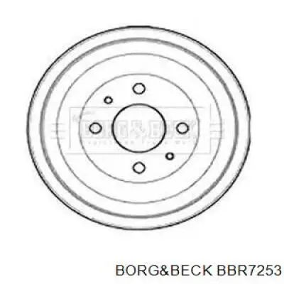 BBR7253 Borg&beck freno de tambor trasero