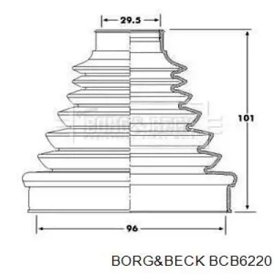 BCB6220 Borg&beck fuelle, árbol de transmisión delantero interior