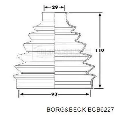 BCB6227 Borg&beck fuelle, árbol de transmisión delantero exterior