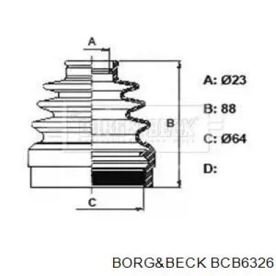 BCB6326 Borg&beck fuelle, árbol de transmisión delantero interior
