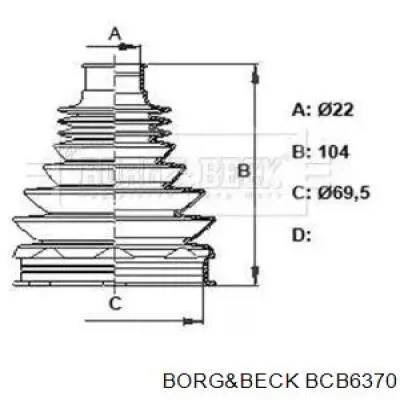 BCB6370 Borg&beck fuelle, árbol de transmisión delantero interior