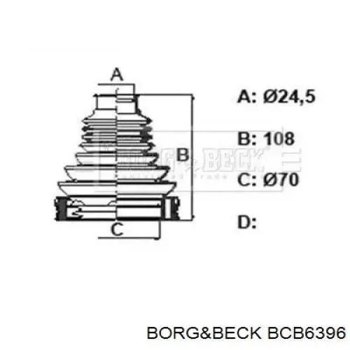 BCB6396 Borg&beck fuelle, árbol de transmisión delantero interior izquierdo