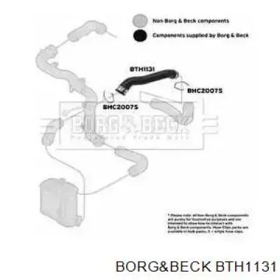 BTH1131 Borg&beck tubo flexible de aire de sobrealimentación inferior