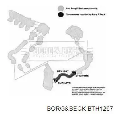 BTH1267 Borg&beck tubo flexible de aire de sobrealimentación inferior