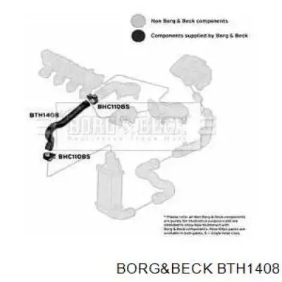 Tubo flexible de aire de sobrealimentación superior para Peugeot 406 (8E, F)