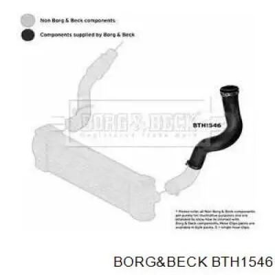BTH1546 Borg&beck tubo intercooler