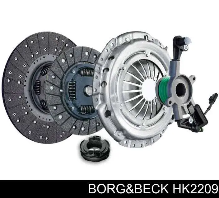 HK2209 Borg&beck kit de embrague (3 partes)