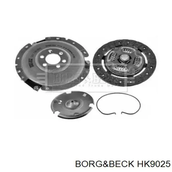 HK9025 Borg&beck kit de embrague (3 partes)